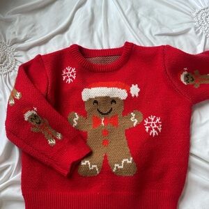 SHEIN Red Holiday Knit Sweater